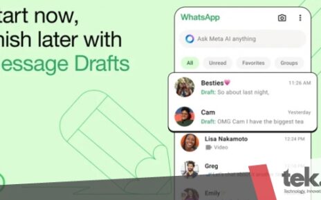 Fitur baru WhatsApp: Simpan pesan sebagai draft