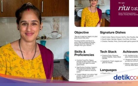 Kreatif! Orang Ini Buat CV Keahliannya Memasak dan Menu Andalannya