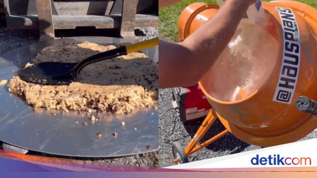 Anti Mainstream! Kue Chocolate Chip Ini Diaduk Pakai Mikser Semen