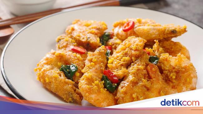 Resep Udang Goreng Saus Telur Asin ala Restoran, Gurihnya Spesial